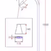 Poolside Spa Shower - Flat 4 Hole Nozzle - Image 2