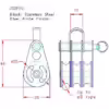 Triple Wire Rope Pulley Block with shackle - Image 3