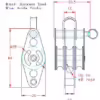 Triple Wire Rope Pulley Block with centre becket - Image 3