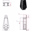 48x24mm Single Wire Rope Pulley Block - Image 4