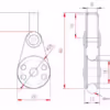 6mm Single Wire Rope Pulley Block with Shackle - Image 3