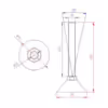 Adjustable Levelling Feet - Nylon Base - Image 2