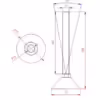 Adjustable Levelling Feet - Nylon Base - Image 2