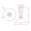 Adjustable Levelling Feet - Nylon Base - Image 2