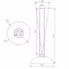 Adjustable Levelling Feet - Metal Base - Image 2