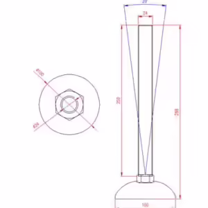 Adjustable Levelling Feet - Metal Base