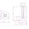 Adjustable Levelling Feet - Metal Base with Tab - Image 2