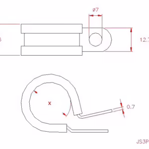 P Clip with EPDM Rubber liner
