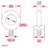 M24 Eye Bolt (to DIN 580) - Image 2