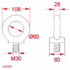M30 Eye Bolt (to DIN 580) - Image 2