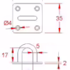 5mm Four Hole Eyeplate - Image 2