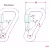 Asymmetric Carbine Hook with Screw Nut - Image 2