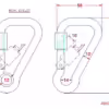 Asymmetric Carbine Hook with Screw Nut - Image 2