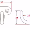 Horizontal Screw Coat Hook - Image 2