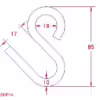 Long Arm S Type Open Hook - Image 2