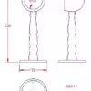 51mm End Ball Pillar Bracket - Image 3