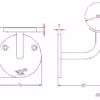 51mm Wall Arm Bracket - Image 2