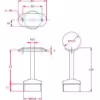 51mm Straight Saddle Post Bracket - Image 2