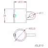 25.4mm Stanchion Sleeve With Eye - Image 2