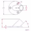 25.4mm Round Base 45° - Image 2