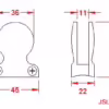 51mm Round-back Button Glass Clamp for 10mm Glass - Image 2