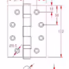 4 Inch Ball Bearing Butt Hinge - Image 2