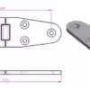 Flush Wide Strap Hinge - Image 2