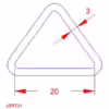 3x20mm Triangular Ring - Image 2
