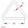 6x50mm Triangular Ring - Image 2