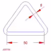 8x50mm Triangular Ring - Image 2