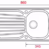 Topmount Single Bowl and Drainer - Image 2