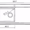 Topmount Single Bowl and Drainer - Image 2