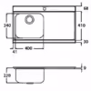 Topmount Single Bowl and Drainer - Image 2