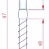 Swage Stud with Wood Thread - Image 2