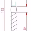 Swage Stud with Wood Thread - Image 2