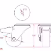 Bolt Hole Castor Bracket with Brake - Image 2