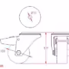 Bolt Hole Castor Bracket with Brake - Image 2