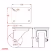 Swivel Castor Bracket - Image 2