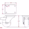 Swivel Castor Bracket with Brake - Image 2
