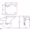 Swivel Castor Bracket with Brake - Image 2