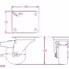 Swivel Castor Bracket with Brake - Image 2