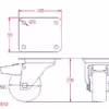 Swivel Castor Bracket with Brake - Image 2