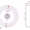 Grey Plastic Rubber Tyre Castor Wheel - Image 2
