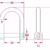 Wide Jaw D Shackle with Screw Collar Pin - Image 2