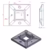 Post Baseplate (fits part MHUM011) - Image 2