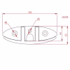 160x53x14mm Adjustable Cleat - Image 3