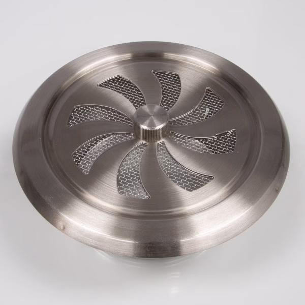 ø100mm Rotary Shutter Vent, with mesh