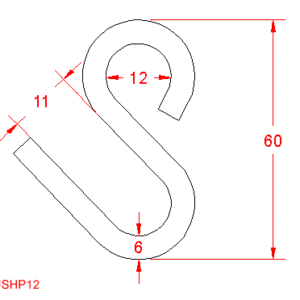 Long Arm S Type Open Hook