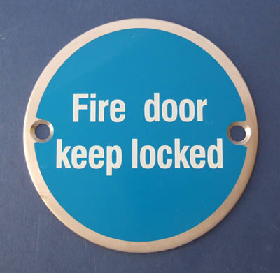 Fire door keep locked - Door Sign