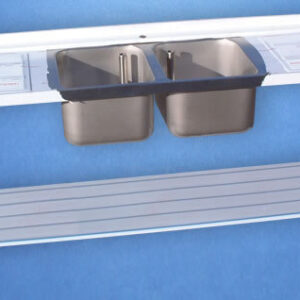 Double Sink and Drainer with 900mm high Stand